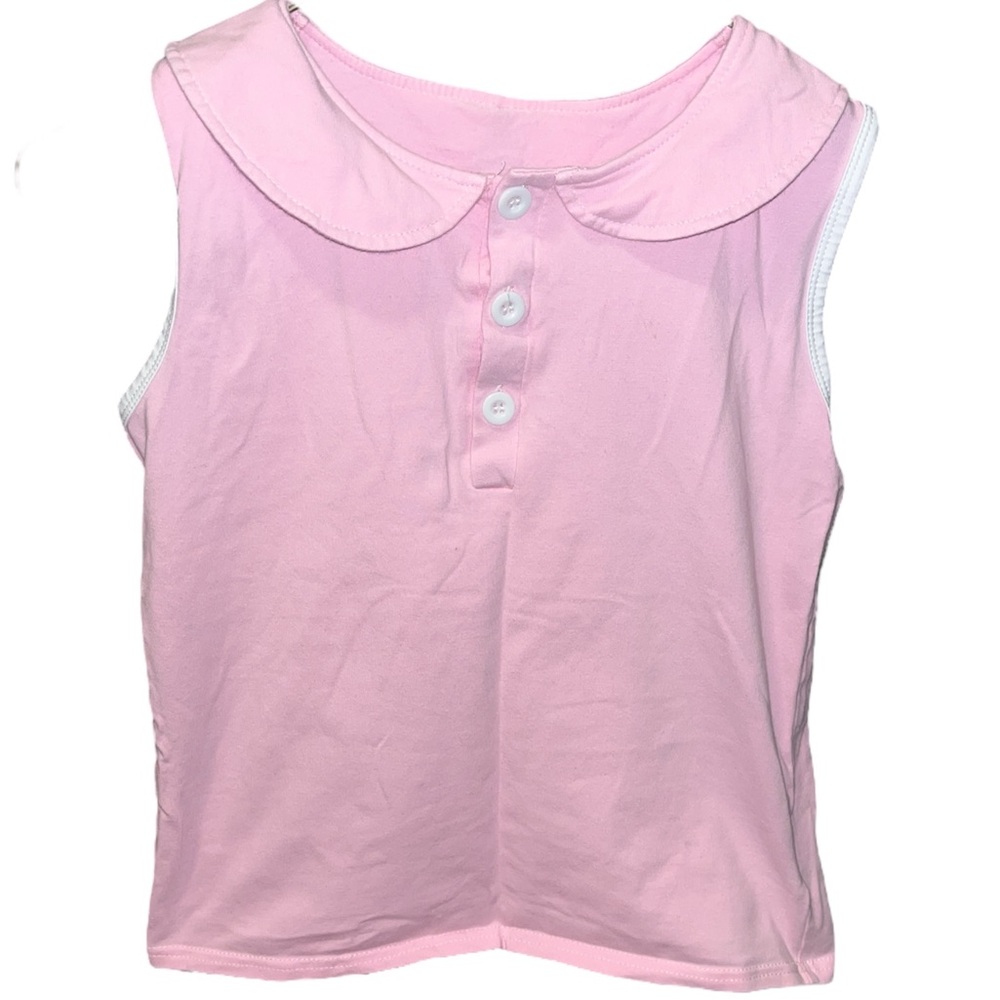 Girls pink with white piping, tennis’s outfit